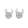 Women's Electroplated Copper Elk Antler Earrings With Snowflake Zircon And Stainless Steel Posts