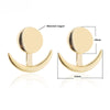 Women's Electroplated Copper Geometric Crescent Sun And Moon Drop Earrings With Minimalist Round Design For Wholesale Jewelry