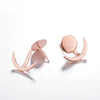 Women's Electroplated Copper Geometric Crescent Sun And Moon Drop Earrings With Minimalist Round Design For Wholesale Jewelry