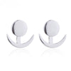 Women's Electroplated Copper Geometric Crescent Sun And Moon Drop Earrings With Minimalist Round Design For Wholesale Jewelry