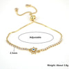 Women's Electroplated Copper Geometric Heart Bracelet Versatile Cold Style Devil's Eye Design Bracelet