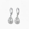 Women's Electroplated Copper Hollow Heart Drop Pendant Earrings With Glossy Three Dimensional Design And Elegant Literary Style