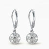 Women's Electroplated Copper Hollow Heart Drop Pendant Earrings With Glossy Three Dimensional Design And Elegant Literary Style