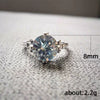 Women's Electroplated Copper Ring With White Zircon Inlay Floral Geometric Design Old Money Style Fashion Jewelry