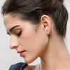 Women's Electroplated Copper Tulip Flower Earrings With Zircon Details And Steel Posts Fashion Floral Ear Jewelry