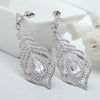 Women's Electroplated Copper Zircon Earrings Fashion Minimalist Bridal Wedding Jewelry Accessories