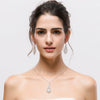 Women's Electroplated Copper Zircon Earrings Fashion Minimalist Bridal Wedding Jewelry Accessories