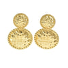 Women's Electroplated Iron Flower Earrings With Geometric Design And Oversized Statement Style Steel Ear Posts