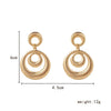 Women's Electroplated Iron Geometric Cutout Circle Hoop Earrings Statement Fashion Jewelry
