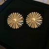 Women's Electroplated Iron Hollow Flower Statement Earrings Retro Trendy Fashion Jewelry