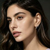 Women's Electroplated Metal Cshaped Geometric Earrings Set With Simple Highend Fashion Style