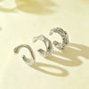Women's Electroplated Metal Ear Cuff Set With Irregular Round Geometric Design And Elegant Minimalist Style