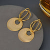 Women's Electroplated Metal Geometric Rhombus Stud Earrings With Copper Posts Elegant Fashion Jewelry Wholesale