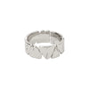 Women's Electroplated Metal Open Heart Ring Simple Retro Geometric Adjustable Finger Ring Ins Style Jewelry