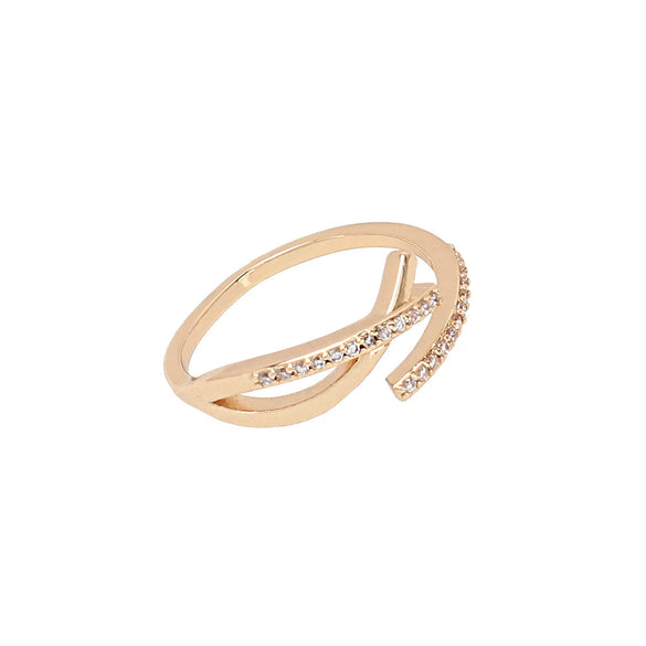 Women's Electroplated Metal Open Heart Ring Simple Retro Geometric Adjustable Finger Ring Ins Style Jewelry