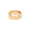 Women's Electroplated Metal Open Heart Ring Simple Retro Geometric Adjustable Finger Ring Ins Style Jewelry