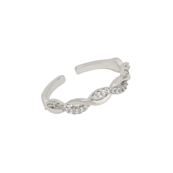 Women's Electroplated Metal Open Heart Ring Simple Retro Geometric Adjustable Finger Ring Ins Style Jewelry