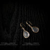 Women's Electroplated Shredded Shell Drop Shaped Earrings French Retro Elegant Geometric Versatile Earrings