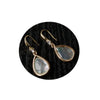Women's Electroplated Shredded Shell Drop Shaped Earrings French Retro Elegant Geometric Versatile Earrings