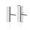 Women's Electroplated Stainless Steel Geometric Bar Drop Earrings Simple Fashion Jewelry Wholesale