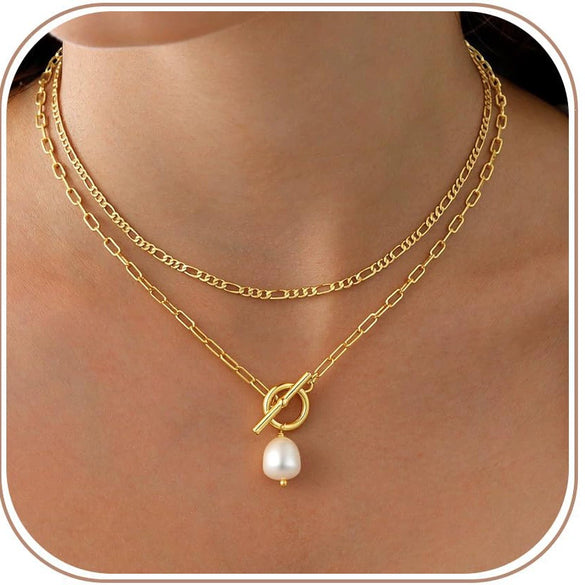 Women's Electroplated Stainless Steel Paperclip Chain Necklace With Geometric Clasp In Simple Sweet Cool Style