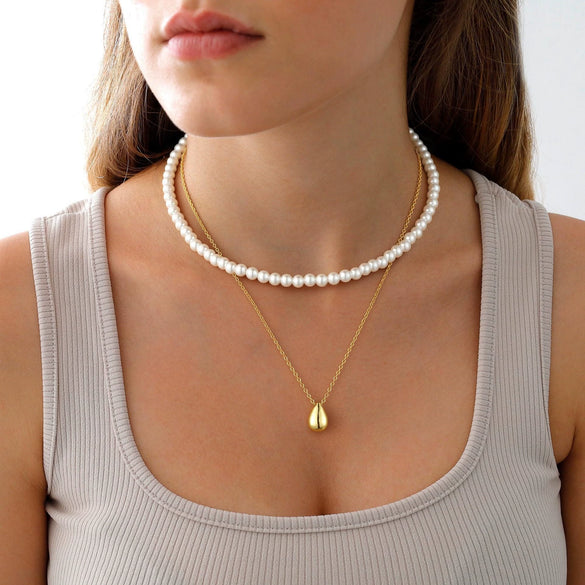 Women's Electroplated Stainless Steel Paperclip Chain Necklace With Geometric Clasp In Simple Sweet Cool Style