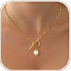 Women's Electroplated Stainless Steel Paperclip Chain Necklace With Geometric Clasp In Simple Sweet Cool Style