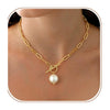 Women's Electroplated Stainless Steel Paperclip Chain Necklace With Geometric Clasp In Simple Sweet Cool Style