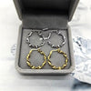 Women's Electroplated Sterling Silver Flower Earrings With Twisted Design Fashion Jewelry Wholesale