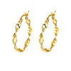 Women's Electroplated Sterling Silver Flower Earrings With Twisted Design Fashion Jewelry Wholesale