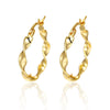 Women's Electroplated Sterling Silver Flower Earrings With Twisted Design Fashion Jewelry Wholesale