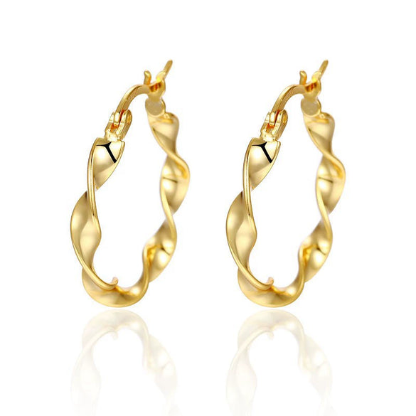 Women's Electroplated Sterling Silver Flower Earrings With Twisted Design Fashion Jewelry Wholesale