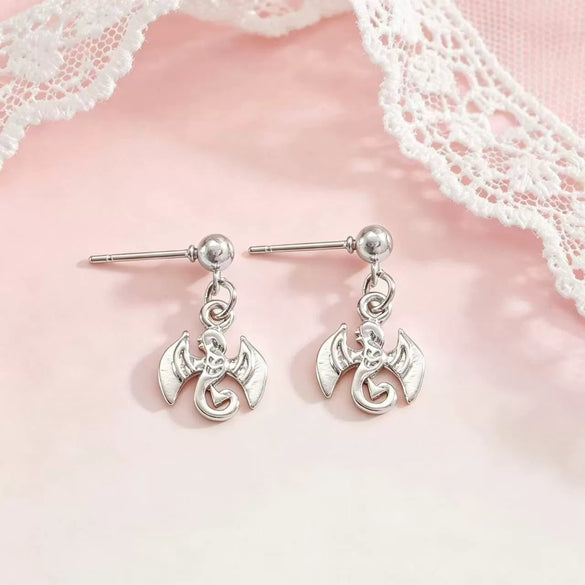 Women's Electroplated Zinc Alloy Dragonfly Earrings With Retro Literary Animal Design And Steel Ear Needles