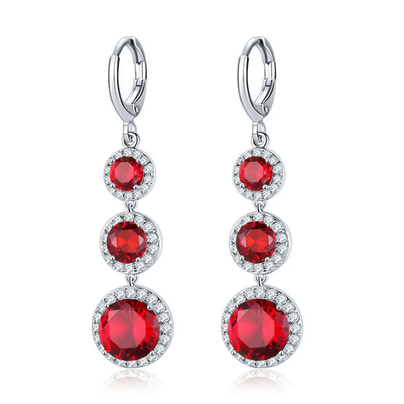 Women's Electroplated Zircon Drop Shape Necklace And Earrings Jewelry Set With Snake Bone Chain Water Drop Design