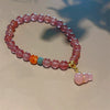 Women's Elegant Alloy Crystal And Freshwater Pearl Geometric Bangle Bracelet With Jade Style Accents