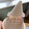 Women's Elegant Alloy Crystal And Freshwater Pearl Geometric Bangle Bracelet With Jade Style Accents