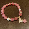 Women's Elegant Alloy Crystal And Freshwater Pearl Geometric Bangle Bracelet With Jade Style Accents