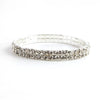 Women's Elegant Alloy Crystal Bracelet Simple Geometric Full Diamond Style Elastic Single Row And Multi Row Fashion Bracelet