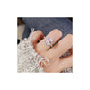 Women's Elegant Alloy Egg Shaped White Zircon Ring With Electroplated Geometric Natural Style For Wedding Jewelry