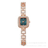 Women's Elegant Alloy Square Diamondencrusted Quartz Watch