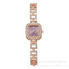 Women's Elegant Alloy Square Diamondencrusted Quartz Watch