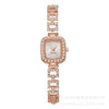 Women's Elegant Alloy Square Diamondencrusted Quartz Watch