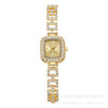 Women's Elegant Alloy Square Diamondencrusted Quartz Watch