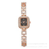 Women's Elegant Alloy Square Diamondencrusted Quartz Watch