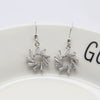 Women's Elegant Alloy Windmill Plant Flower Jewelry Set With Zircon Inlay Necklace And Earrings