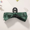 Women's Elegant Bow Shark Clip Hairpin Large Handmade Backofhead Hair Accessory For Stylish Hairstyles