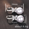 Women's Elegant Copper Imitation Pearl Flower Geometric Earrings