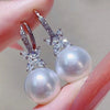 Women's Elegant Copper Imitation Pearl Flower Geometric Earrings