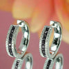 Women's Elegant Copper Imitation Sapphire Zircon Geometric Earrings