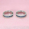Women's Elegant Copper Imitation Sapphire Zircon Geometric Earrings